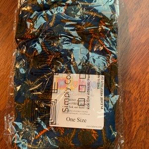 NWT LulaRoe OS navy with palm tree leggings